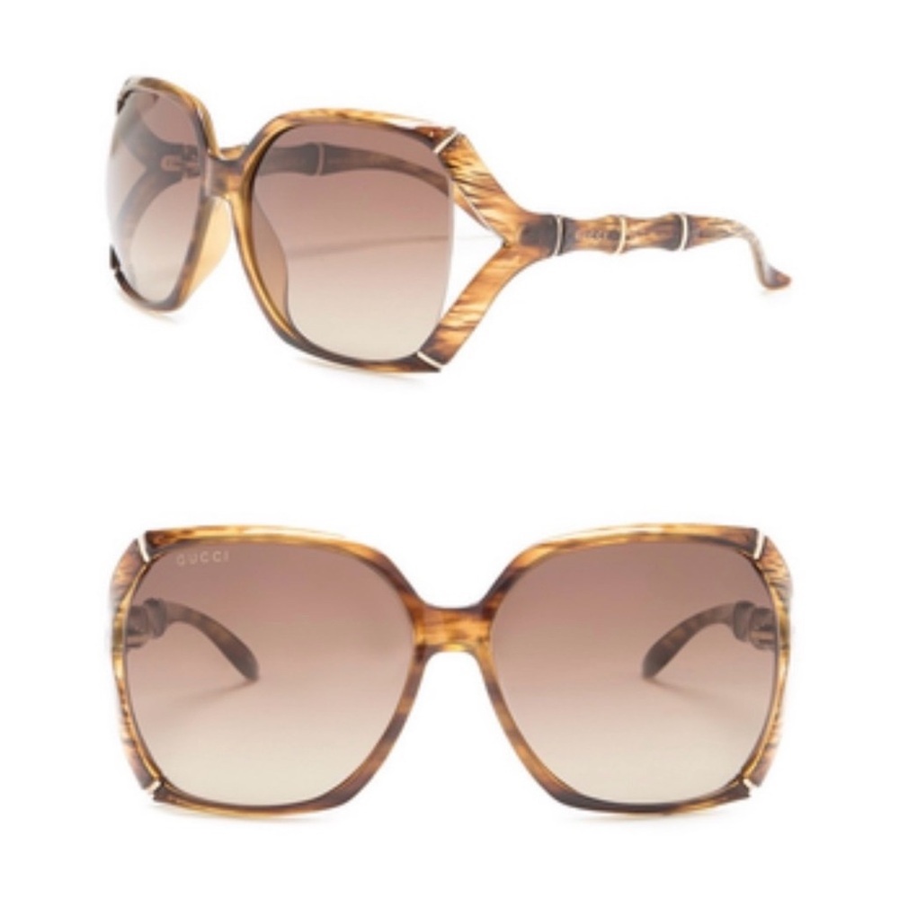 Gucci GG3508/S Oversized Sunglasses bamboo with case